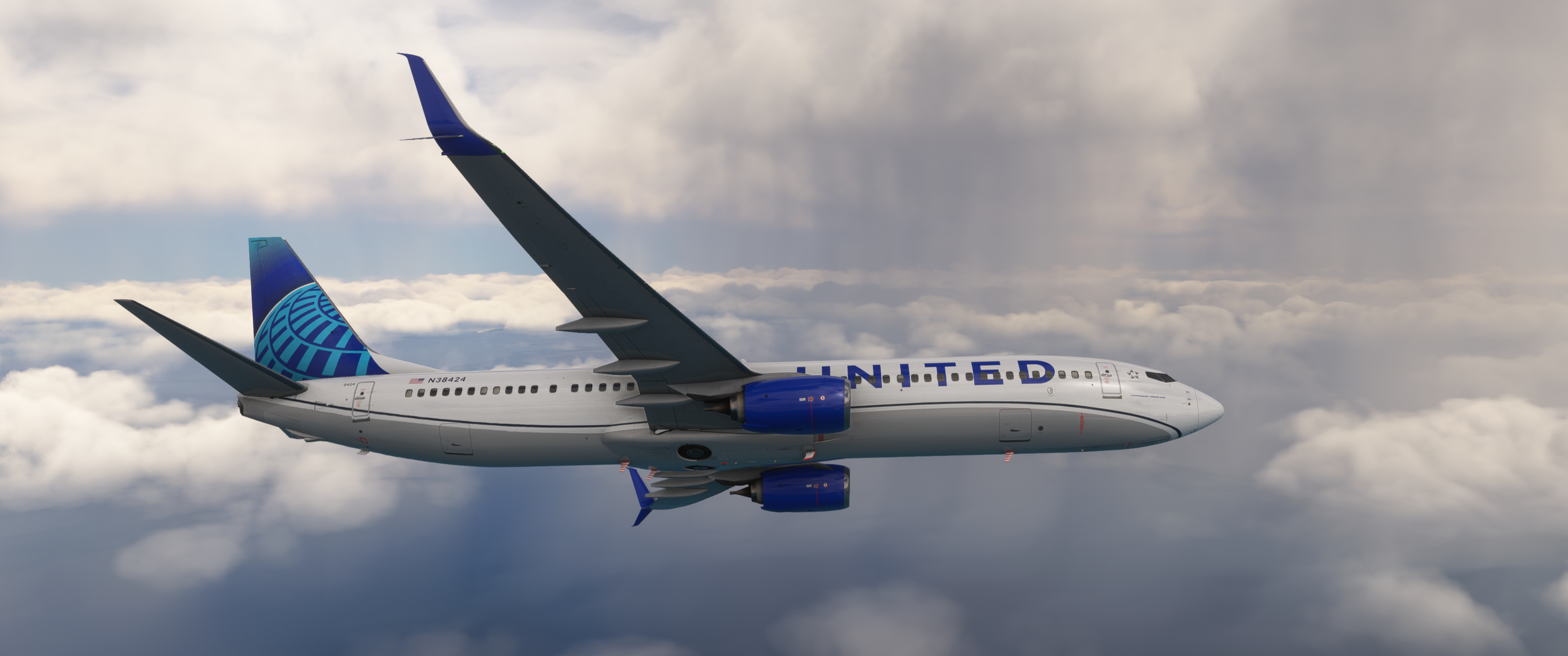 UAL B738 through the Clouds