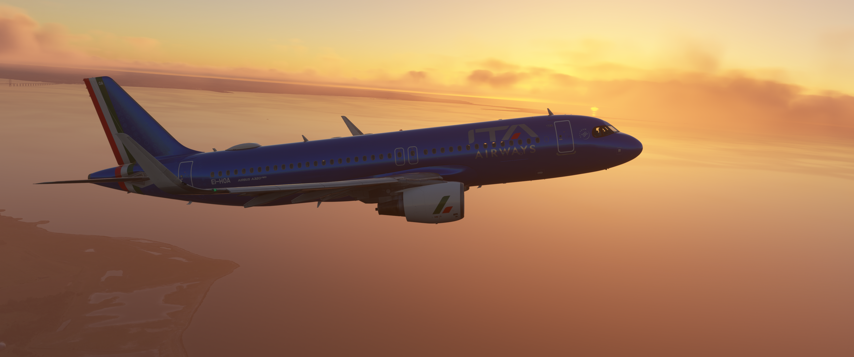 ITY Airbus sunset