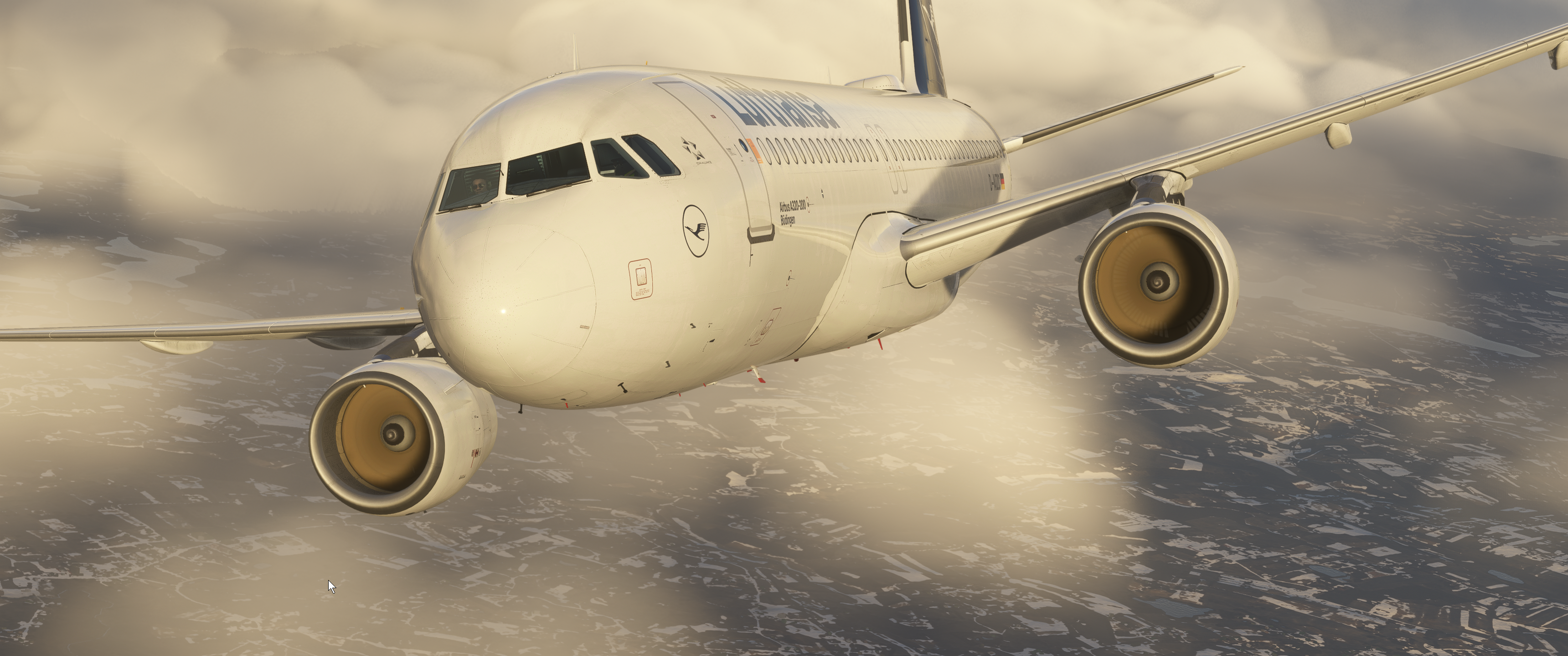 DLH A320 climbing