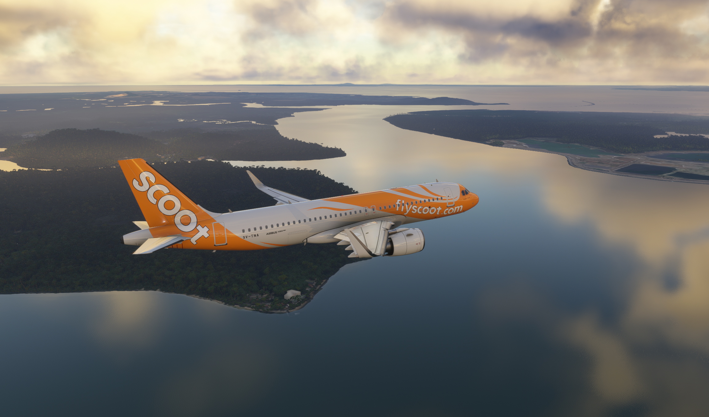 Scoot A320 over sea